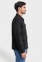 Men Plain Long Sleeve Jacket, Black - 3