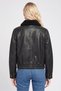 Women Solid Motorcycle Jacket, Black - 4