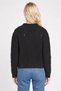 Women Spread Collar Knitted Cardigan, Black - 4