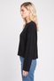 Women Crew Neck Textured Sweater, Black - 3