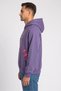 Men Graphic Print Long Sleeve Hoodie, Purple - 3