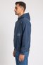 Men Hood Graphic Print Long Sleeve Hoodie, Teal Blue - 3
