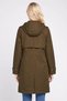 Women Plain Trench Coat, Olive - 4