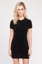 Women Textured Sweater Dress, Black