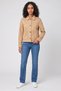 Women Solid Jacket Shirt, Tan - 2