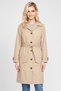 Women Plain Trench Coat, Beige