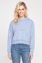 Women Plain Long Sleeve Hoodie, Light Blue