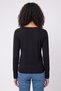 Women V-Neck Solid Sweater, Black - 4