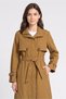 Women Solid Long Parka Jacket, Khaki - 2