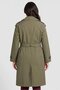 Women Solid Trench Coat, Deep Olive - 4