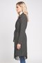 Women Plaid Tie Belted Wrap Trench Coat, Multicolor - 3