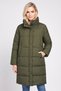 Women Quilted Long Puffer Jacket, Olive