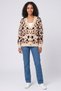 Women V-Neck Animal Print Cardigan, Multicolor - 2