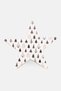Wooden Decorative Star, White/Natural