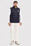 Men Quilted Puffer Vest Jacket, Deep Navy - 2