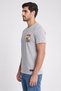 Men Round Neck Short Sleeve Graphic Print T-Shirt, Grey - 3