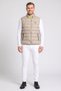 Men Quilted Puffer Jacket, Beige - 2