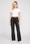 Women Regular Fit High Rise Solid Flared Denim Jeans, Black - 2