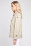 Women Solid Trench Coat, Beige - 3