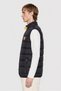 Men Quilted Puffer Vest Jacket, Dark Grey - 3