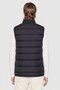 Men Quilted Puffer Vest Jacket, Dark Grey - 4