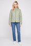 Women Quilted Puffer Jacket, Sage Green - 2