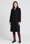 Women Plain Trench Coat, Black - 2