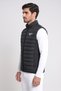 Men Sportswear Fit Sleeveless Outdoor Jacket, Black - 3