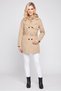 Women Solid Trench Coat, Beige - 2