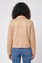 Women Solid Jacket Shirt, Tan - 4