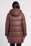 Women Quilted Puffer Jacket, Brown - 4