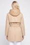 Women Solid Trench Coat, Beige - 4