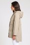 Women Solid Windbreaker Jacket, Biege - 3