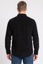 Men Corduroy Long Sleeve Shirt Jacket, Black - 4
