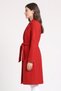 Women Textured Trench Coat, Red - 3