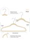 Non-Slip Suit Hangers 100 Pack with Tie Bar & 360° Hook, Beige - 3