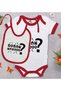 BK Kids Buban Nabüüü-Designed Red Baby Bodysuit and Bib Gift Set-1