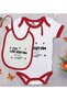 BK Kids "I'm a Laz Girl" Design Red Baby Bodysuit and Bib Gift Set-1, 9–12 Months