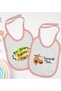 BK Kids "Auntie" Design 2-Pack Pink Baby Bibs-2
