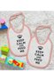 BK Kids "Keep Calm" Design 2-Pack Pink Baby Bib - 1 en127089 - 2