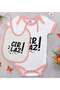 BK Kids Cırlaz-Designed Pink Baby Bodysuit and Bib Gift Set-1, 3–6 Months, 113041b2