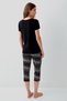 Modal-Cotton Short-Sleeved Women's Capri Pajama Set with a Soft-Textured Design - 4