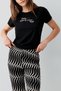 Modal-Cotton Short-Sleeved Women's Capri Pajama Set with a Soft-Textured Design - 3