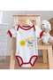 BK Kids "No Worries, My Aunt Will Take Care of It" Design Red Baby Bodysuit and Bib Gift Set, 6–9 Months - 4