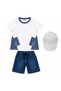 Boys' 3-Piece Set with Hat and Denim Shorts - 2