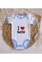 BK Kids "I Love Bursa" Blue Baby Bodysuit - Model 1, 0–3 Months - 3