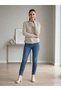 Women's Crew Neck Glittery Brioche Knit Sweater - 3