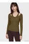 Quality Pieces from Çelebi Store U Roba Collar Double Layered Ribbed Blouse - 3