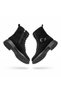 (Park Moda) Lace-Up & Zip-Up Casual Women's Boots BLACK - 3