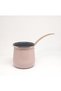 LARGE SIZE 10 CM 750 ML PINK ENAMEL COFFEE POT FOR BOILING EGGS - 2